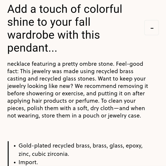 J. Crew Ombre Stone Pendant Necklace - Picture 8 of 8